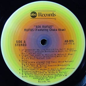Rufus Featuring Chaka Khan* : Ask Rufus (LP, Album, Ter)