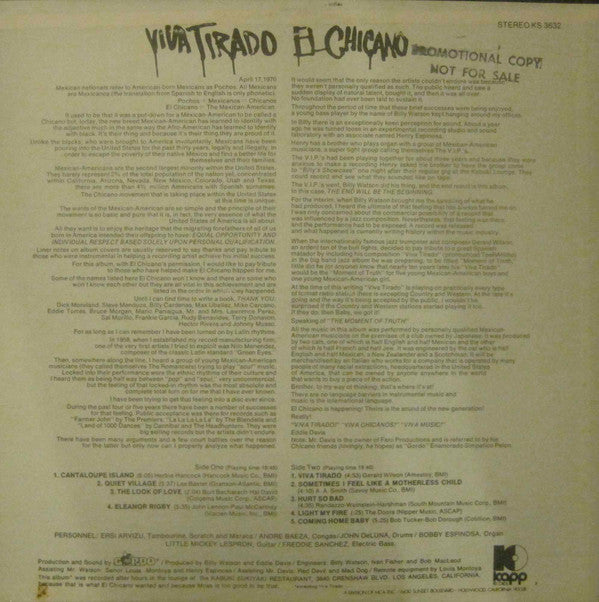 El Chicano : Viva Tirado (LP, Album)