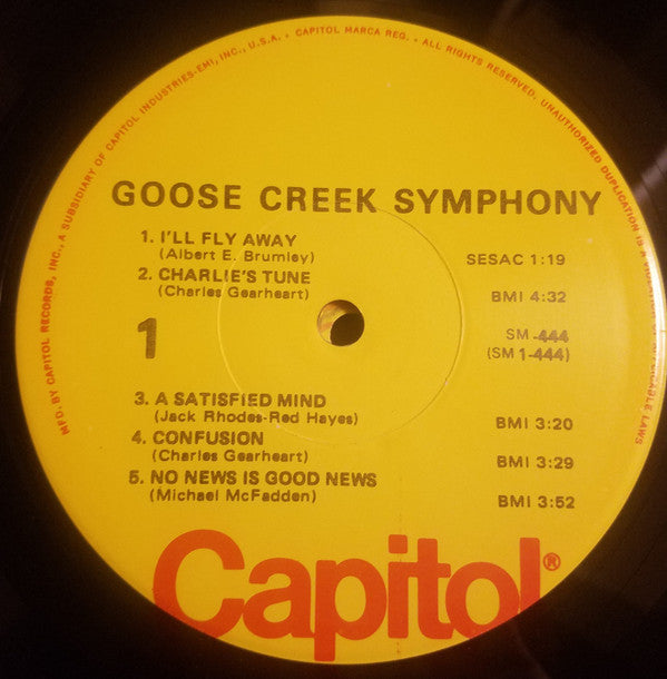 Goose Creek Symphony : Goose Creek Symphony (LP, Album, RE)