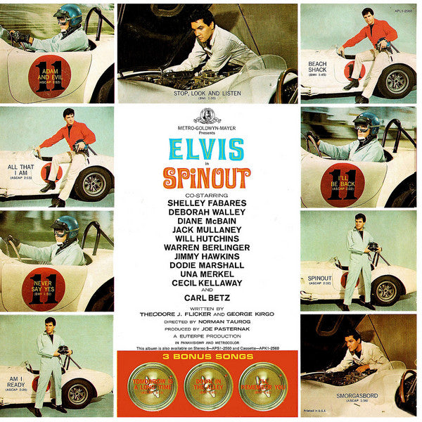 Elvis Presley : Spinout (LP, Album, RE)
