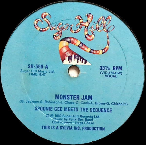 Spoonie Gee Meets The Sequence : Monster Jam (12")