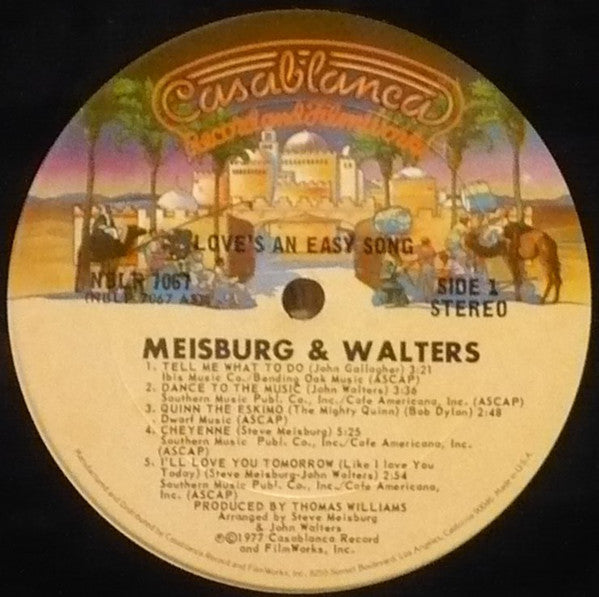 Meisburg & Walters : Love's An Easy Song (LP, Album, Promo)