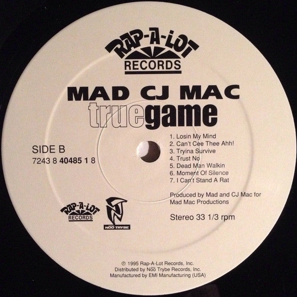 Mad CJ Mac : True Game (LP, Album)