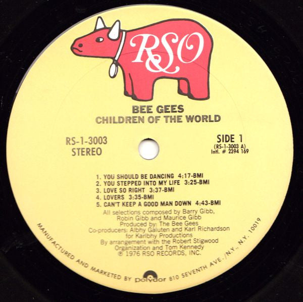 Bee Gees : Children Of The World (LP, Album, Pit)