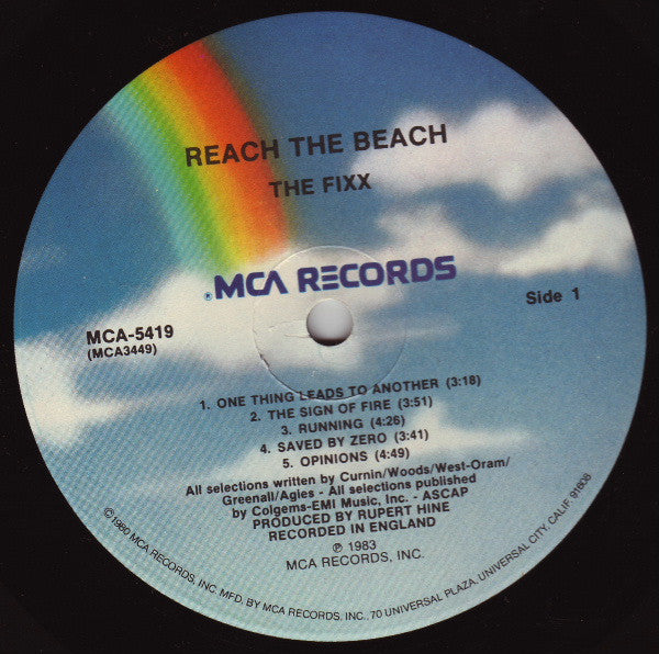 The Fixx : Reach The Beach (LP, Album, Pin)
