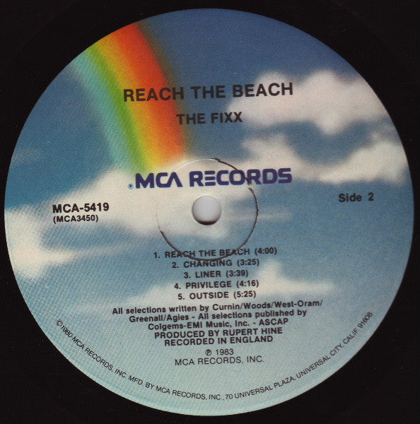 The Fixx : Reach The Beach (LP, Album, Pin)