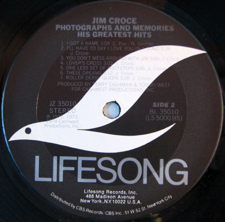 Jim Croce : Photographs & Memories: His Greatest Hits (LP, Comp, RE, Gol)