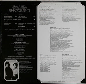 Brian Auger's Oblivion Express : Reinforcements (LP, Album, Ind)