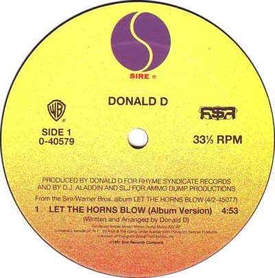 Donald D : Let The Horns Blow (12")