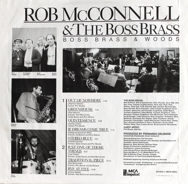 Rob McConnell & The Boss Brass Featuring Phil Woods : Boss Brass & Woods (LP, Album)