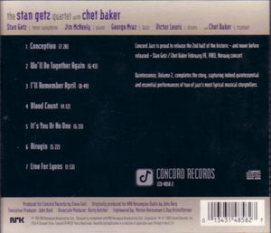 Stan Getz Quartet With Chet Baker : Quintessence Volume 2 (CD, Album)