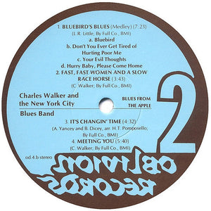 Charles Walker and the New York City Blues Band : Blues From the Apple (LP, Album)
