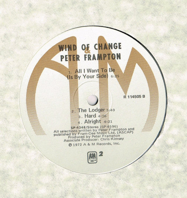 Peter Frampton : Wind Of Change (LP, Album, Club)