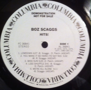 Boz Scaggs : Hits! (LP, Comp, Promo)