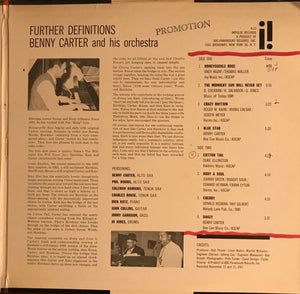Benny Carter And His Orchestra : Further Definitions (LP, Mono, Gat)