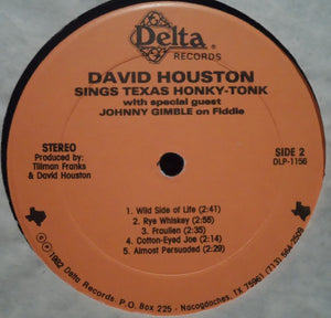 David Houston : David Houston Sings Texas Honky Tonk (LP, Album)