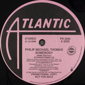 Philip-Michael Thomas : Somebody (12", Promo)