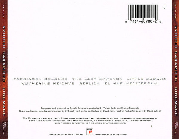 Ryuichi Sakamoto : Cinemage (CD, Comp)