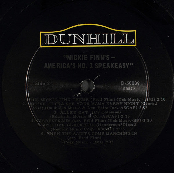 Fred Finn* And The Entire Television Show Original Cast* : Mickie Finn's - America's No. 1 Speakeasy (LP, Mono)