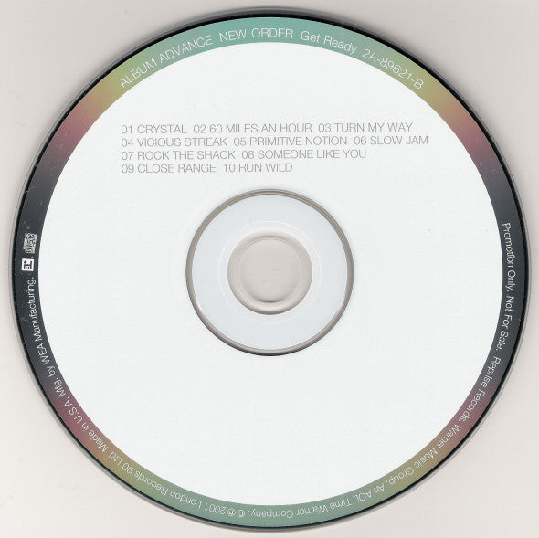 New Order : Get Ready (CD, Advance, Album, Promo)