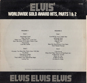Elvis Presley : Worldwide Gold Award Hits, Parts 1 & 2 (2xLP, Comp, Mono)