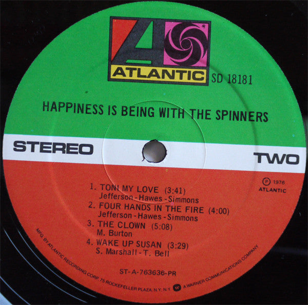 Spinners : Happiness Is Being With The Spinners (LP, Album, PR)
