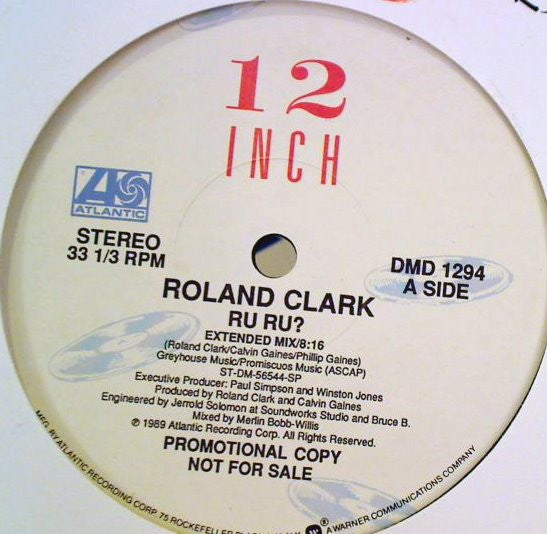 Roland Clark : RU RU? (12", Promo)