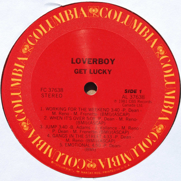 Loverboy : Get Lucky (LP, Album, Ter)