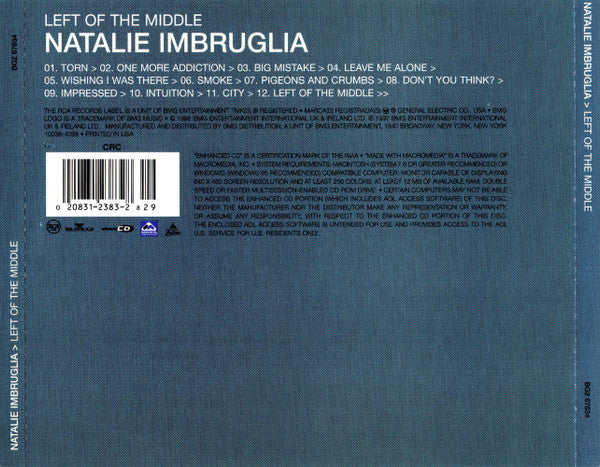Natalie Imbruglia : Left Of The Middle (CD, Album, Club, Enh)