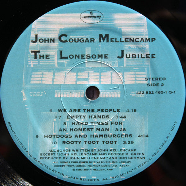 John Cougar Mellencampを購入：The Lonesome Jubilee（LP、アルバム