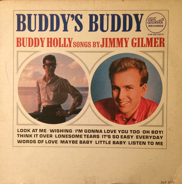 Jimmy Gilmer : Buddy's Buddy (Buddy Holly Songs By Jimmy Gilmer) (LP, Album, Mono)