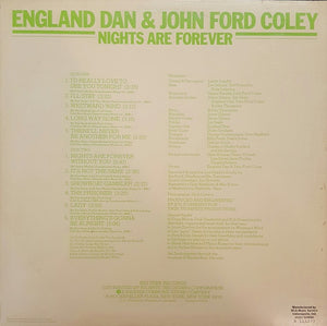 England Dan & John Ford Coley : Nights Are Forever (LP, Album, Club, RCA)