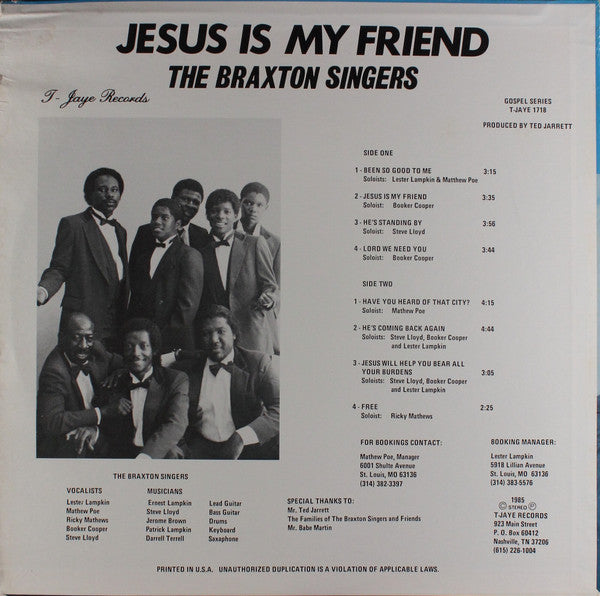 The Braxton Singers : Jesus Is My Friend (LP)