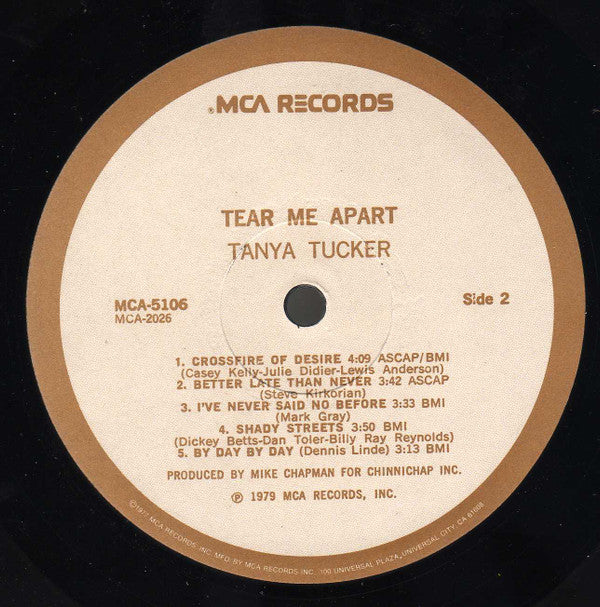 Tanya Tucker : Tear Me Apart (LP, Album)