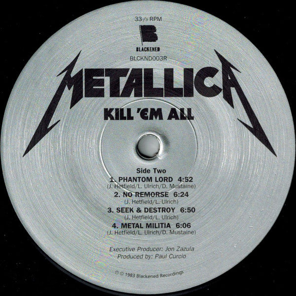 Metallica リマスターレコード kill'em all - 洋楽