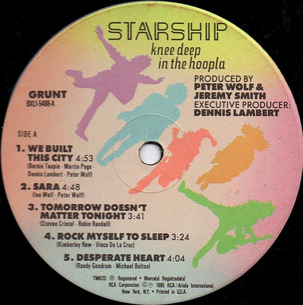 Starship (2) : Knee Deep In The Hoopla (LP, Album, Ind)