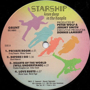 Starship (2) : Knee Deep In The Hoopla (LP, Album, Ind)