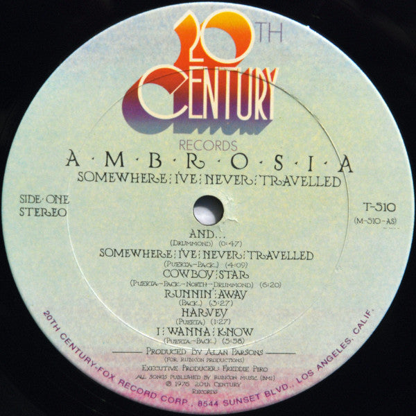 Ambrosia (2) : Somewhere I've Never Travelled (LP, Album, San)