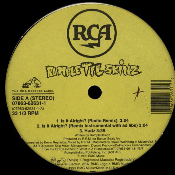 Rumpletilskinz : Is It Alright? (12")