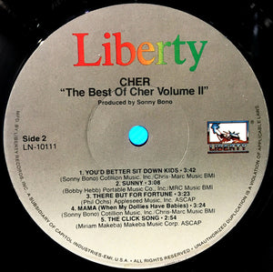 Cher : The Best Of Cher Volume Two (LP, Comp, RE)