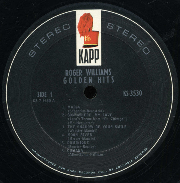 Roger Williams (2) : Golden Hits (LP, Comp)