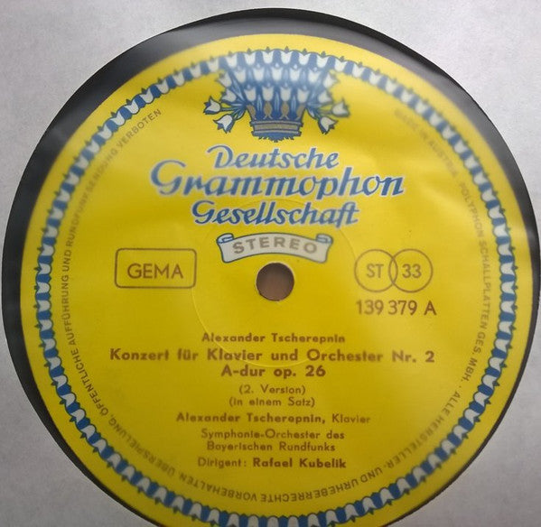 Alexander Tcherepnin - Symphonie-Orchester Des Bayerischen Rundfunks • Rafael Kubelik : Klavierkonzerte Nr. 2 Op. 26 & Nr. 5 Op. 96 (LP, Album)