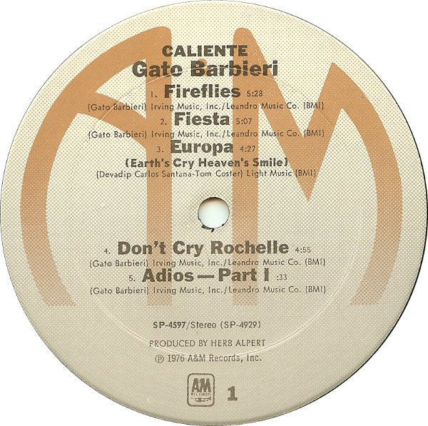 Gato Barbieri : Caliente! (LP, Album, Mon)