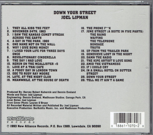 Joel Lipman : Down Your Street (CD, Album)