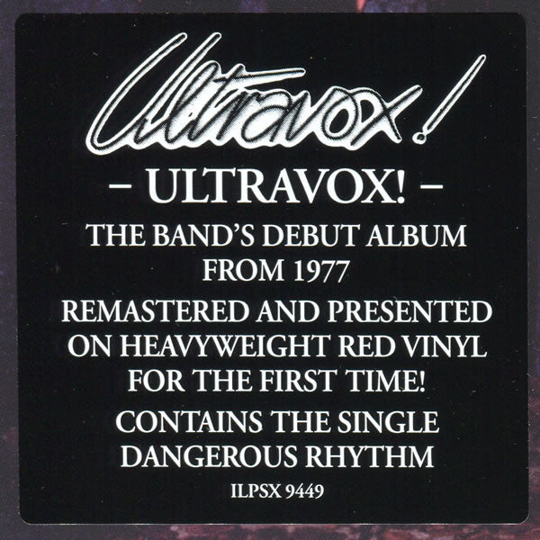 Ultravox!* : Ultravox! (LP, Album, RE, RM, Red)