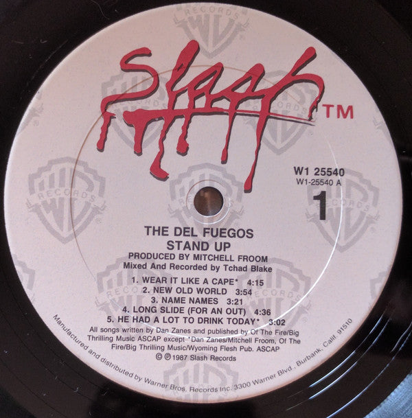 The Del Fuegos : Stand Up (LP, Album, Club, Car)