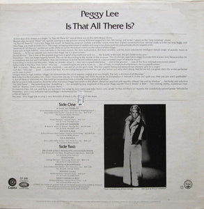 Peggy Lee : Is That All There Is? (LP, Album, Los)