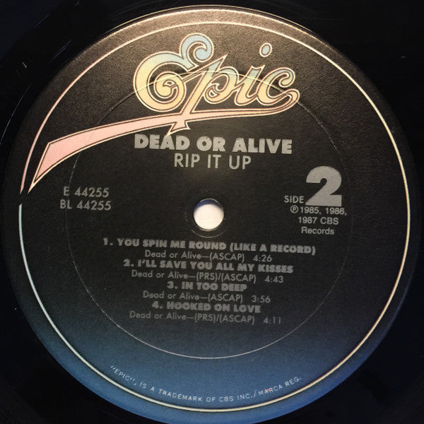 Dead Or Alive : Rip It Up (LP, Album, Comp, Mixed, Car)