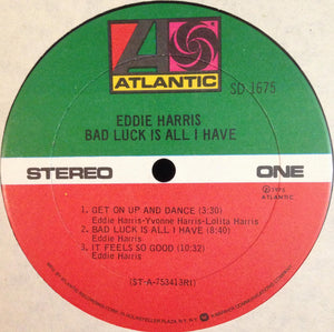 Eddie Harris : Bad Luck Is All I Have (LP, Album, PRC)