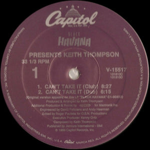 Keith Thompson : Can't Take It (12")